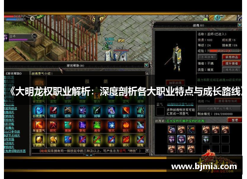 《大明龙权职业解析：深度剖析各大职业特点与成长路线》