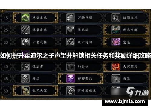 如何提升霍迪尔之子声望并解锁相关任务和奖励详细攻略